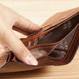 Men’s RFID Blocking Genuine Leather Wallet – Slim Trifold with Card, Coin & SIM Holder