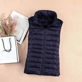 2025 White Duck Down Jacket Women Vest Autumn Winter Sleeveless Waistcoat Warm Lightweight Puffer Jacket Female Tops Outwear 8XL