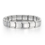 Pulsera de acero inoxidable con holograma de moda para hombres y mujeres: joyería con cadena de eslabones geométricos