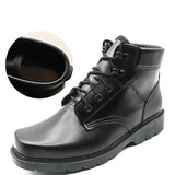 Men’s PU Leather Safety Boots – Stylish Platform Ankle Boots with Waterproof and Metal Toe Cap