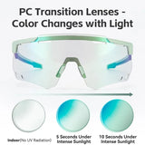 ROCKBROS Photochromic Cycling Sunglasses – Lightweight, UV Protection & Anti-Glare Sports Eyewear