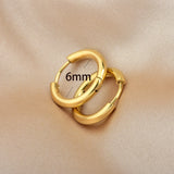 Crystal Stainless Steel Hoop Earrings – Sparkling Trendy Style for Women