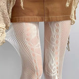 High-Waist Sexy Fishnet Stockings for Women – One Size, Stretchable Mesh Tights