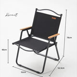 Foldable Wooden Beach Chair with Armrests – Heavy-Duty Outdoor Lounge Seating