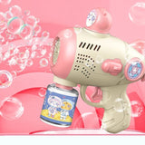 Astronaut Bubble Rocket Launcher - Automatic Bubble Blaster for Kids Outdoor Play