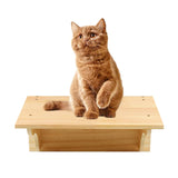 Wall-Mounted Cat Tree with Scratching Post & Hammock - Space-Saving Climbing Furniture