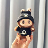 Labubu Doll Clothes – Fashion Overalls Outfit for 15cm/17cm Plush Anime Dolls (Fits V1 & V2 Models)