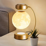 3D Magnetic Levitating Moon Lamp - Floating LED Night Light with 3 Color Modes
