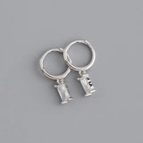 Crystal Stainless Steel Hoop Earrings – Sparkling Trendy Style for Women