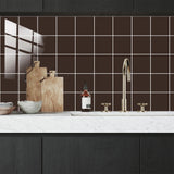 Pegatinas para azulejos de color negro con forma de diamante, resistentes al agua, despegables y adhesivas, para cocina, baño y más, 10 unidades