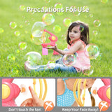 Bubble in Bubble Blower - Cartoon Bubble Gun for Kids, Low-Noise, Safe, and Fun Outdoor Toy