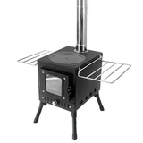 Foldable Stainless Steel Outdoor Firewood Stove with Fire-Viewing Window