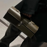 Women’s Genuine Leather Savette-Style Tote – Luxury Baguette Handbag for Everyday Elegance