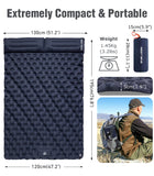 Double Inflatable Camping Mattress with Built-In Pump and Pillows – Lightweight, Waterproof Sleeping Pad for 2