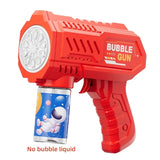 10-Hole Electric Bubble Gun for Kids - Automatic Bubble Blower with Flashing Lights
