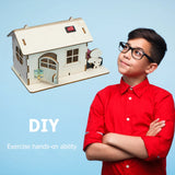 3D Wooden Cabin Puzzle – DIY Handmade Model Toy for Kids and Adults