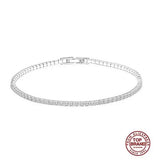 3mm Moissanite Tennis Bracelet - 925 Sterling Silver Sparkling Women's Jewelry