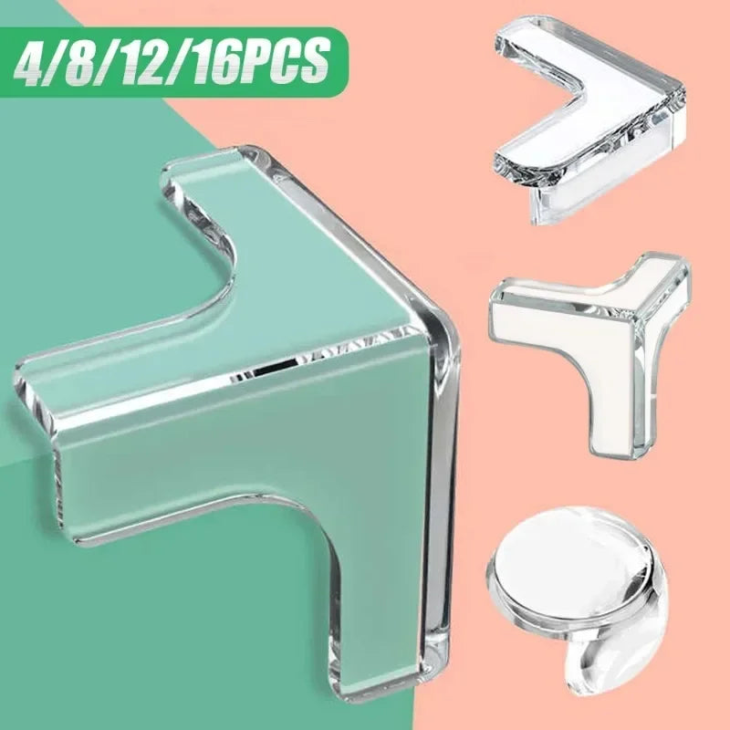 Protectores de silicona para esquinas de mesas para bebés: protectores de bordes transparentes y anticolisión
