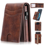 Premium Cowhide Leather Wallet – Short Organizer Wallet for Men & Women with Interior Slot Pocket
