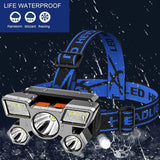 Rechargeable LED Headlamp for Outdoor Camping, Fishing & Hiking