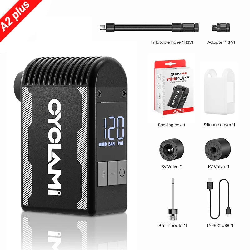 Smart Electric Bike Pump with Digital Display & Auto Shut-Off