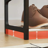 Organizador de zapatos de 4 niveles: zapatero de plástico que ahorra espacio para el hogar, la sala de estar y la entrada