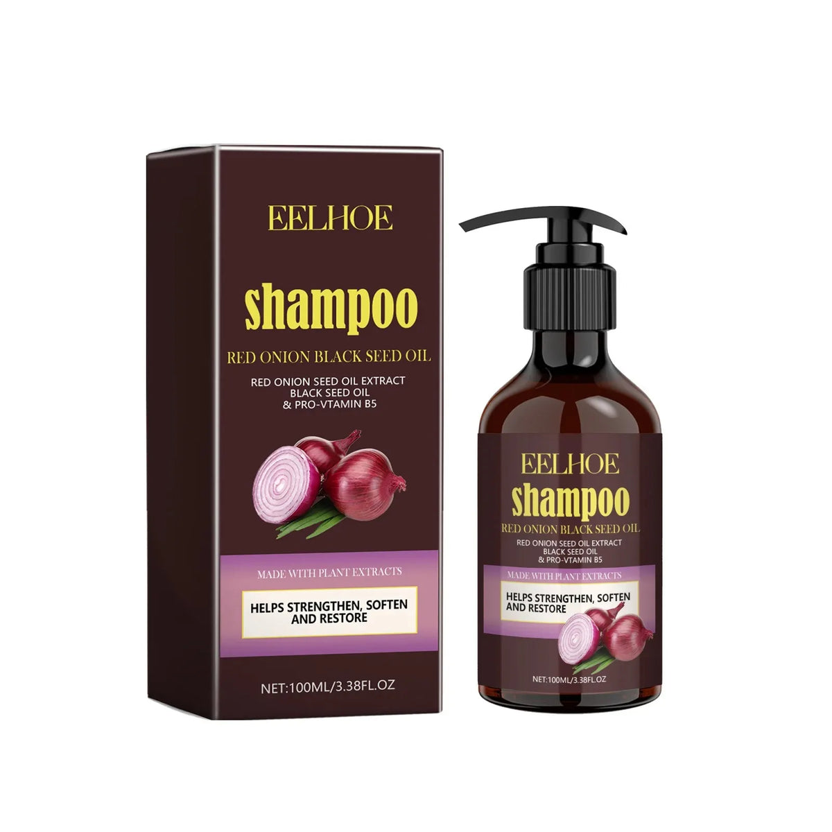 Red Onion & Black Seed Oil Shampoo - Hair Growth & Scalp Care Treatment