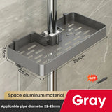 Estante de ducha de aluminio con toallero Estante de baño sin taladrar Soporte para jabón y champú Bandeja de ducha Organizador de baño