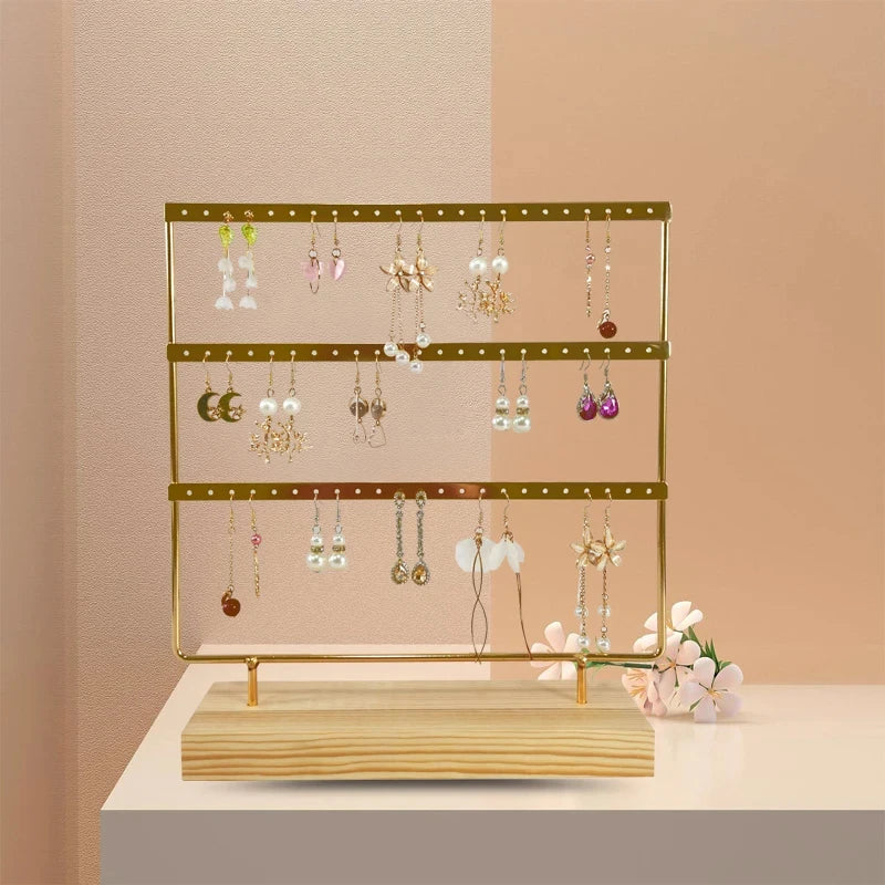 Vitrina metálica para joyas: almacenamiento elegante y seguro para anillos, collares y pulseras