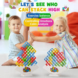 Tetra Tower Balance Stacking Game - 48-Piece Family Board Game for Kids & Adults