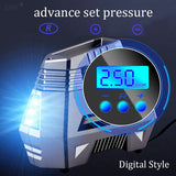 Portable 12V Car Tire Inflator with Digital Gauge & 150 PSI Air Compressor