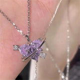 Trendy Heart-Shaped Mood Pendant Necklace for Women