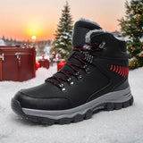 Men's Waterproof Winter Boots - Warm Ankle Snow Boots with Non-Slip Sole