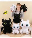 Muñeco de peluche de Cómo entrenar a tu dragón: adorable y tierna almohada de Furia Nocturna y Furia Luminosa