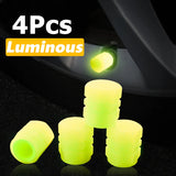 Tapones para válvulas de neumáticos que brillan en la oscuridad: ajuste universal para automóviles, motocicletas y bicicletas