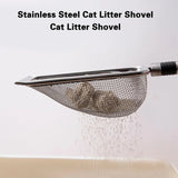Stainless Steel Cat Litter Scoop – Durable, Long Handle, Easy-Clean Poop Shovel