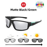 Gafas de sol fotocromáticas VIVIBEE para hombre, gafas deportivas negras para mujer, gafas de sol polarizadas que cambian de color para conducir 2025