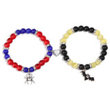 Pulsera para parejas con colgante de gato araña: pulsera magnética a juego para amantes de los gatos