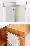 Toallero de acero inoxidable para colgar sobre la puerta: toallero para cocina y baño sin perforaciones