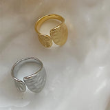 Minimalist Gold-Tone Geometric Ring – Trendy Vintage Statement Jewelry