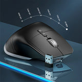 Rechargeable RGB Gaming Mouse - 4000 DPI, Bluetooth & 2.4G Wireless, 12-Color Backlight