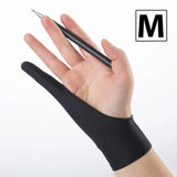 Black Two Finger Anti Fouling Glove For Tablet Phone Drawing Write Gloves For Ipad Pro Air Mini Anti Accidental Contact Gloves