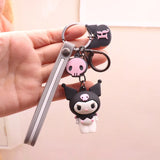 Sanrio Hello Kitty Keychain Set - Cute Kuromi & Cinnamoroll Keyrings for Girls