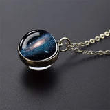 Trendy Glass Ball Pendant Necklace – Unisex Zinc Alloy Chain Design