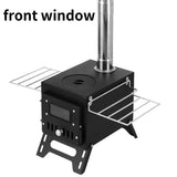 Foldable Stainless Steel Outdoor Firewood Stove with Fire-Viewing Window