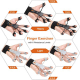 Entrenador de agarre de silicona: fortalecedor de manos y ejercitador de dedos para rehabilitación y fitness