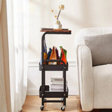 Slim Waterproof Rolling Storage Cart with Wheels