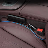 2-Pack Car Seat Gap Filler Organizer – Waterproof PU Leather with Dual Grooves for Extra Storage and Spill Protection
