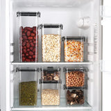 Tarros apilables transparentes para almacenar alimentos: organizador de cocina de plástico para productos secos