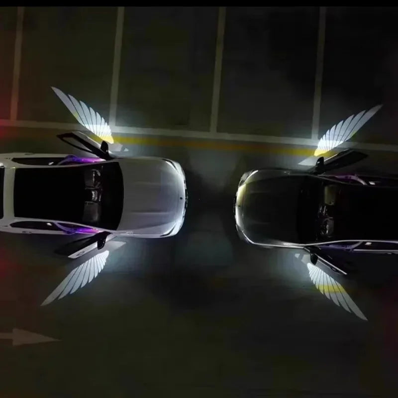 Angel Wings LED Car Door Lights – Wireless Projector Atmosphere Lighting (2PCS)